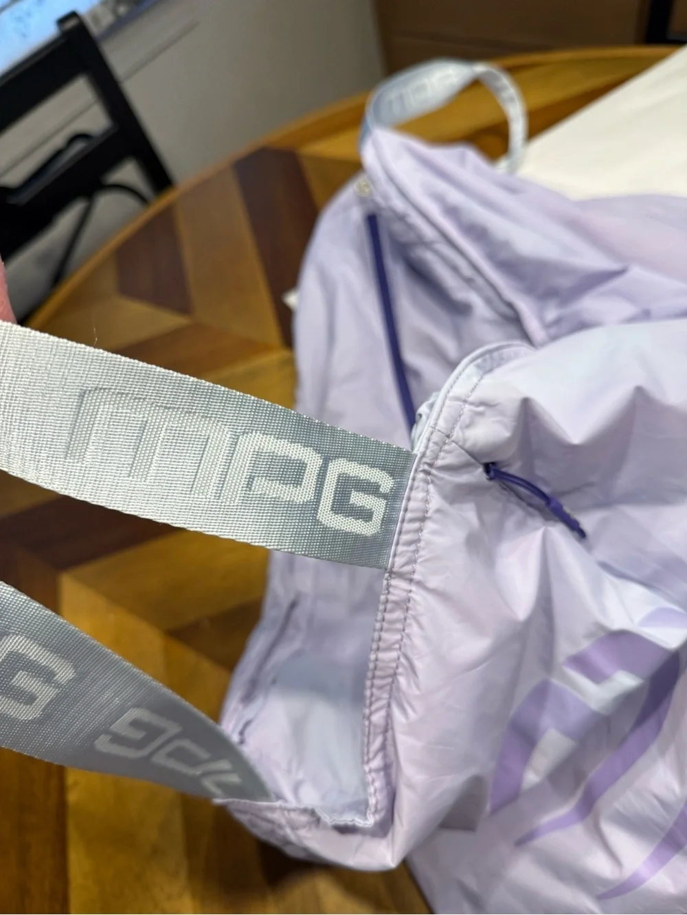 MPG Lavender Duffel Bag with Branded Webbing Strap
